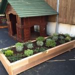 Hand made planters for Cubitt Town School, created by Bow Maintenance and Landscaping. Soil and plants also provided and planted by Bow Maintenance and Landscaping