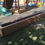 Hand made planters for Cubitt Town School, created by Bow Maintenance and Landscaping. Soil and plants also provided and planted by Bow Maintenance and Landscaping