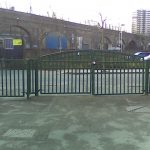 Installation of gate for Tower Hamlets, at Bow common lane cemertary