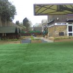 Artificial turf laid to created a beautiful low maintenance roof top garden and Vintners Hall