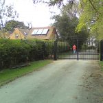 Installation of fencing complete with secure gate at Gorsfield manor house, commissioned by Tower Hamlets Council.