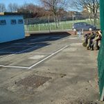 Creating a play area for children, at Barlett Park.