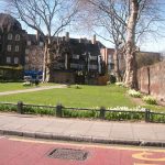 Planting and maintenance of grass area carried out by Bow Maintenance and Landscaping.