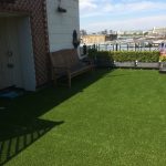 Artifical turf laid to create a beautiful low maintenance roof top garden and Vintners Hall