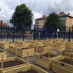 59 Planters handmade by Bow Maintenance and Landscaping for Bancroft estate, commisioned by LBTH and sponsored by the Evening Standard News Paper