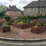 Planters on Manchester Road Isle of Dogs handmade by Bow Maintenance & Landscaping for LBTH (3)